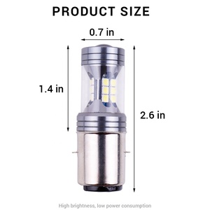 Bóng Đèn Led Thay Thế H6 BA20D Đèn Pha Xe Máy Đèn Pha Xe Máy Chùm Sáng Cao/Thấp 12V <span class=keywords><strong>DC</strong></span> 6000K <span class=keywords><strong>Xenon</strong></span> Màu Trắng - Product Image 3
