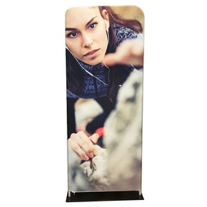 Dễ dàng mang xách tay căng thẳng vải Khung Nhôm Cơ sở thép biểu ngữ đứng Ống hiển thị - Product Image 2