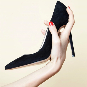 Scarpe eleganti classiche da donna con <span class=keywords><strong>tacchi</strong></span> <span class=keywords><strong>a</strong></span> <span class=keywords><strong>spillo</strong></span> Sexy in finta pelle scamosciata tinta unita da ufficio - Product Image 1