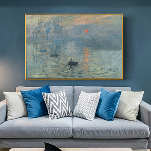Dropshipping EE. UU. Impresionista paisaje lienzo pintura acrílica con aceite medio atardecer tema - Product Image 3