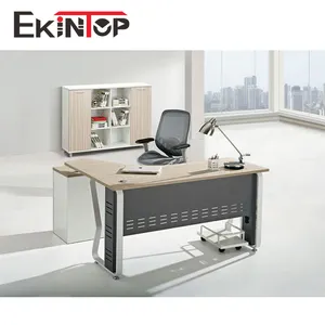 4 Ekintop防水咨询木制酒店客房带椅子尺寸的模块化办公桌