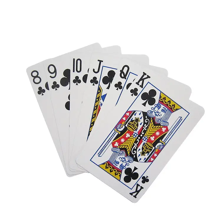 تصميم مخصص تتفاعل المطبوعة 54 قطعة لكل لوح ظهر المركب لعبة بطاقات اللعب البلاستيكية
