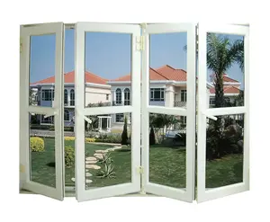 Korea band hot sell PVC/UPVC glass folding door and window