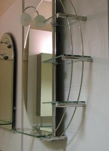 Marco de Metal 800mm pared espejo de <span class=keywords><strong>baño</strong></span> <span class=keywords><strong>con</strong></span> <span class=keywords><strong>luz</strong></span> <span class=keywords><strong>y</strong></span> estante - Product Image 3