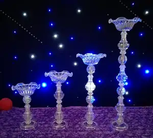 Suporte de flores artificiais para casamento, vela, suporte de bolo, vaso de cristal para decoração de festa de casamento