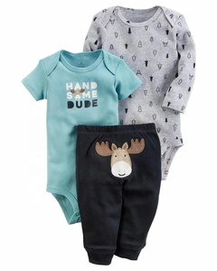 Ensemble de 3 pièces pour bébé : barboteuse, pantalon et body en coton de haute qualité pour l'été – Prix de gros - Product Image 6