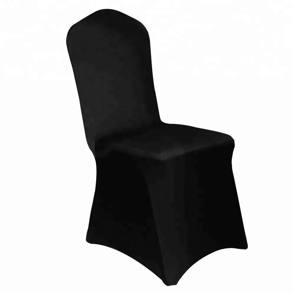 Großhandel Schwarz Günstige Bankett Stretch Stuhl bezug und Spandex Schon bezüge mit Stuhl Schärpe für die Hochzeit