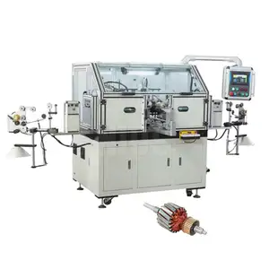 Universal motor armature automatic winding machine 2 stations ceiling fan rotor flyer coil winding machine