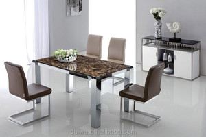 Moderne meubles de maison 6 siège rectangle marbre meilleurs designs <span class=keywords><strong>table</strong></span> à manger - Product Image 6