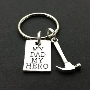 My dad My hero dad's gift ornament tool key chain ring for father's day in Europe and USA keychain