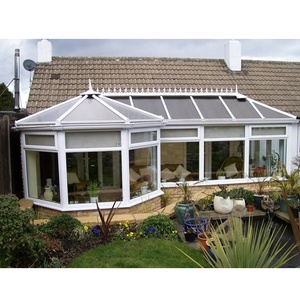 Serre classique blanche quatre saisons, véranda en verre, jardin d'hiver pour maison, prix - Product Image 5