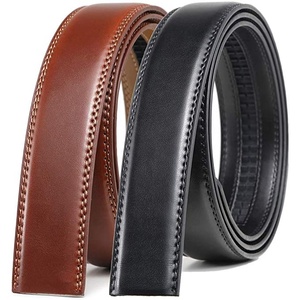 <span class=keywords><strong>Ceinture</strong></span> à cliquet en <span class=keywords><strong>cuir</strong></span> véritable pour hommes, <span class=keywords><strong>sans</strong></span> <span class=keywords><strong>boucle</strong></span> de <span class=keywords><strong>ceinture</strong></span>, tannage végétal - Product Image 1