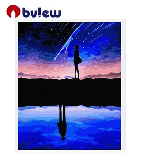 Bview Art DIY Handpainted 아크릴 Oil Canvas 페인트 By Numbers 키트 대 한 성인 초보자