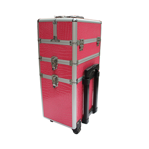 Pequeño dura <span class=keywords><strong>de</strong></span> aluminio <span class=keywords><strong>de</strong></span> almacenamiento <span class=keywords><strong>de</strong></span> aluminio rojo <span class=keywords><strong>Barbero</strong></span> llevar caso herramienta llevar maletín caso - Product Image 1