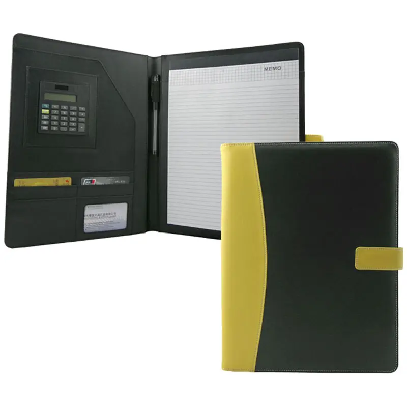 Modernqiu Custom A4 Tamanho Contraste PU Leather File Folder