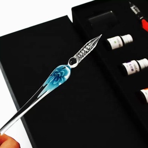 Penna di riserva JXQ-71 su vendita su misura bella calligrafia scrittura regalo Set di penna colorata di <span class=keywords><strong>vetro</strong></span> inchiostro Dip Pen - Product Image 6