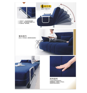 Egl divano letto convertibile 2 posti letto letto pieghevole con tessuto di lino grigio <span class=keywords><strong>per</strong></span> soggiorno scuola Hotel camera da letto OEM ODM lavabile - Product Image 5
