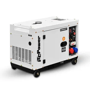 Gerador diesel portátil, refrigerador a ar 5kw itc-potência, gerador diesel silencioso