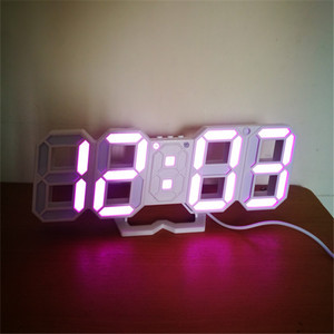 3D Số Kỹ Thuật Số Luân Phiên Hiển Thị Thời Gian Ngày Nhiệt Độ Máy Tính Để Bàn & Báo Thức Tường Ánh Sáng Ban Đêm LED Đồng Hồ - Product Image 2