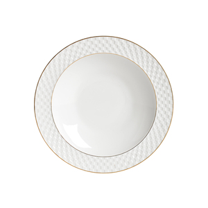 18 pièces De Luxe en <span class=keywords><strong>or</strong></span> blanc en relief en porcelaine assiettes vaisselle ensemble - Product Image 6