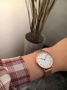 <span class=keywords><strong>Orologio</strong></span> da Donna Personalizzato con Logo, Cinturino in Pelle e Acciaio Inossidabile, Vetro, 36mm, Numeri Arabi, Movimento al Quarzo Giapponese Dorato, Impermeabile - Product Image 5