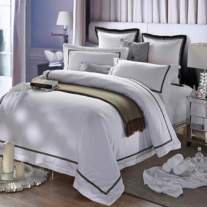 Hotel de <span class=keywords><strong>lujo</strong></span> de diseño de tejer ropa de cama Conjunto personalizado logotipo Hotel funda Nórdica - Product Image 1