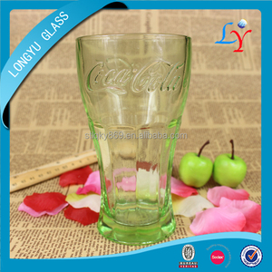 Personnalisé en relief <span class=keywords><strong>coca</strong></span> <span class=keywords><strong>cola</strong></span> 400 ml couleur potable thé en vrac ensemble de coupe en verre - Product Image 1