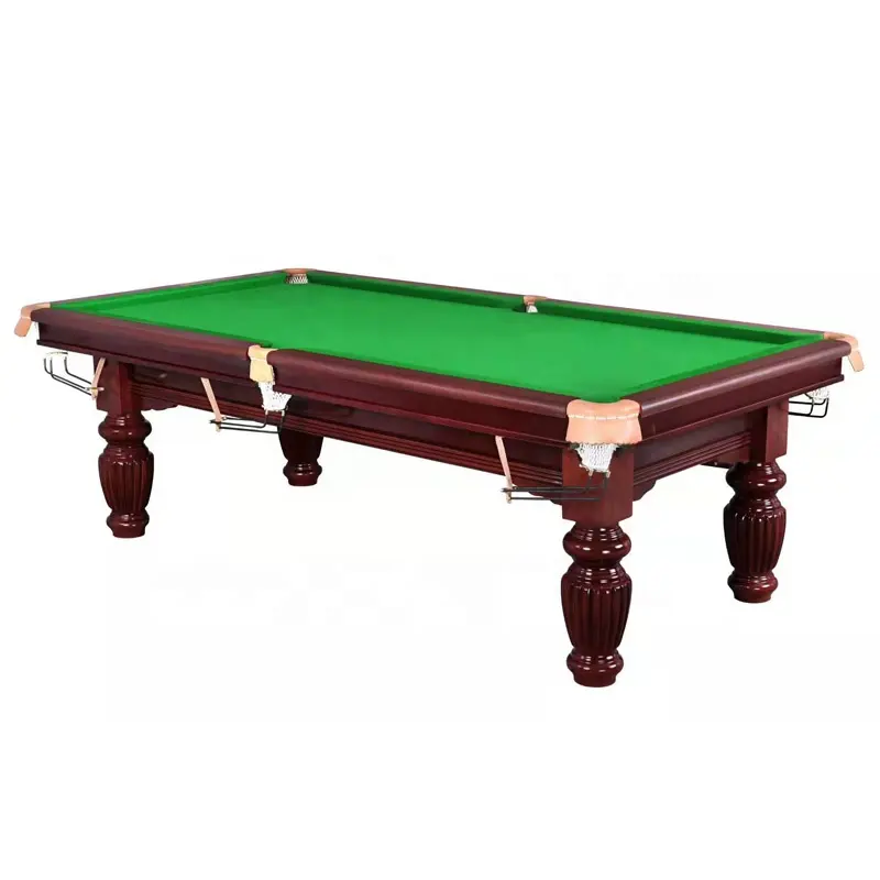 high grade quality special carved leg design solid wood and slate billiard pool table