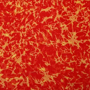 Rojo naranja impresión personalizada gasa de poliéster ¿Qué es yoryu tela