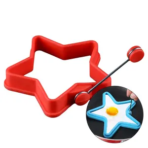 Không Dính Hình Ngôi Sao Omelette Maker Ăn Sáng Silicone Pancake Khuôn