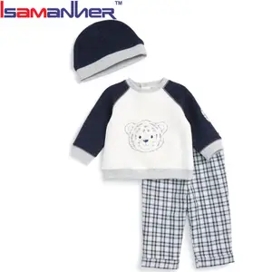 Design Casual 3 pz softtextile cotone infantile baby boy vestiti vestito