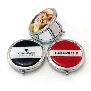 Custom Portable Foldable Round Printed Mirror for Weddings and Business Advertising Business Gift Wedding Gift