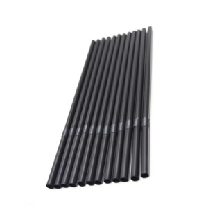 100% biodégradable et Compostable PLA 6mm Noir En <span class=keywords><strong>Plastique</strong></span> Paille Coudée - Product Image 5