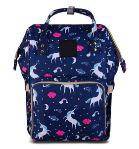 Zaino Fasciatoio per Mamme Impermeabile Borsa per Pannolini Grande con Stampa Unicorno in Materiale Oxford Zaino per Mamme da Esterno - Product Image 1