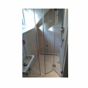 Puertas de ducha plegables de cristal, ajustables, biplegables, sin marco, acordeón Interior, <span class=keywords><strong>precio</strong></span> - Product Image 3
