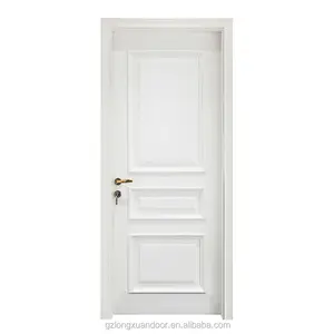 Personalize casa casa de design de porta principal folha única + o preço da porta de madeira branca
