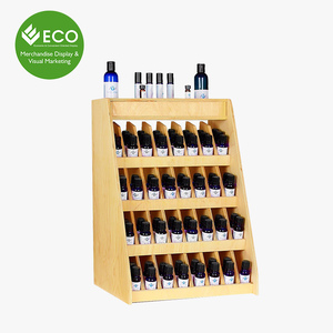 Alta calidad placa de madera estante de exhibición con ruedas para beber promoción - Product Image 5