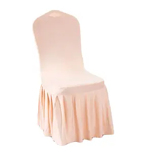 Nhà máy bán ghế váy spandex lilac ghế bìa chất liệu