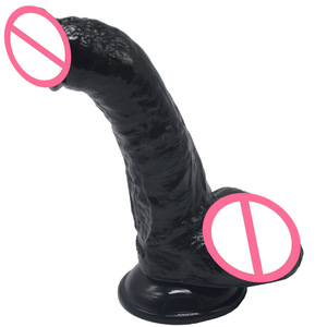 FAAK-masajeador de pene de plástico de 24cm, Juguetes eróticos, estimulador del clítoris, consolador curvado realista, pene, venta al por mayor