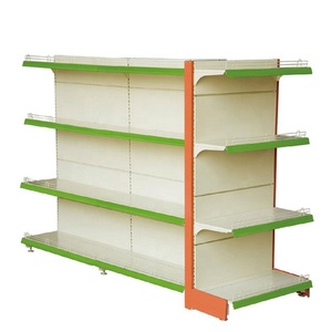 Nueva llegada barato precio blanco metálico de estanterías de venta al por menor comodidad estante de la tienda - Product Image 1