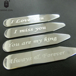 Cuidado de 8 pcs en caja de regalo plateado notas de amor <span class=keywords><strong>estancias</strong></span> de collar de acero inoxidable - Product Image 4