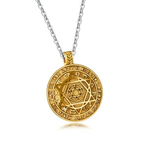 Hip Hop hexagrama estrella David judío Iced Out CZ Zircon impermeable de acero inoxidable joyería de moda colgante collares para hombres y mujeres - Product Image 2