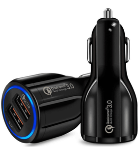 QC3.0 Sạc Nhanh Hai Cổng Kép USB Sạc Nhanh Xe Adapter Sạc - Product Image 1
