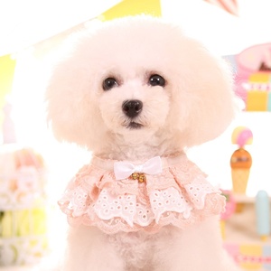 Heyripet Hot Sale Amazon popular beautiful princess style lace design cute cat mascot necklace for dog bandana - Product Image 1
