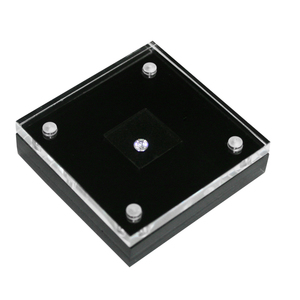 Nhà Máy Giá Đen Và Trắng Rõ Ràng Acrylic Kim Cương Đá Quý Hiển Thị Hộp Của GemTrue - Product Image 4