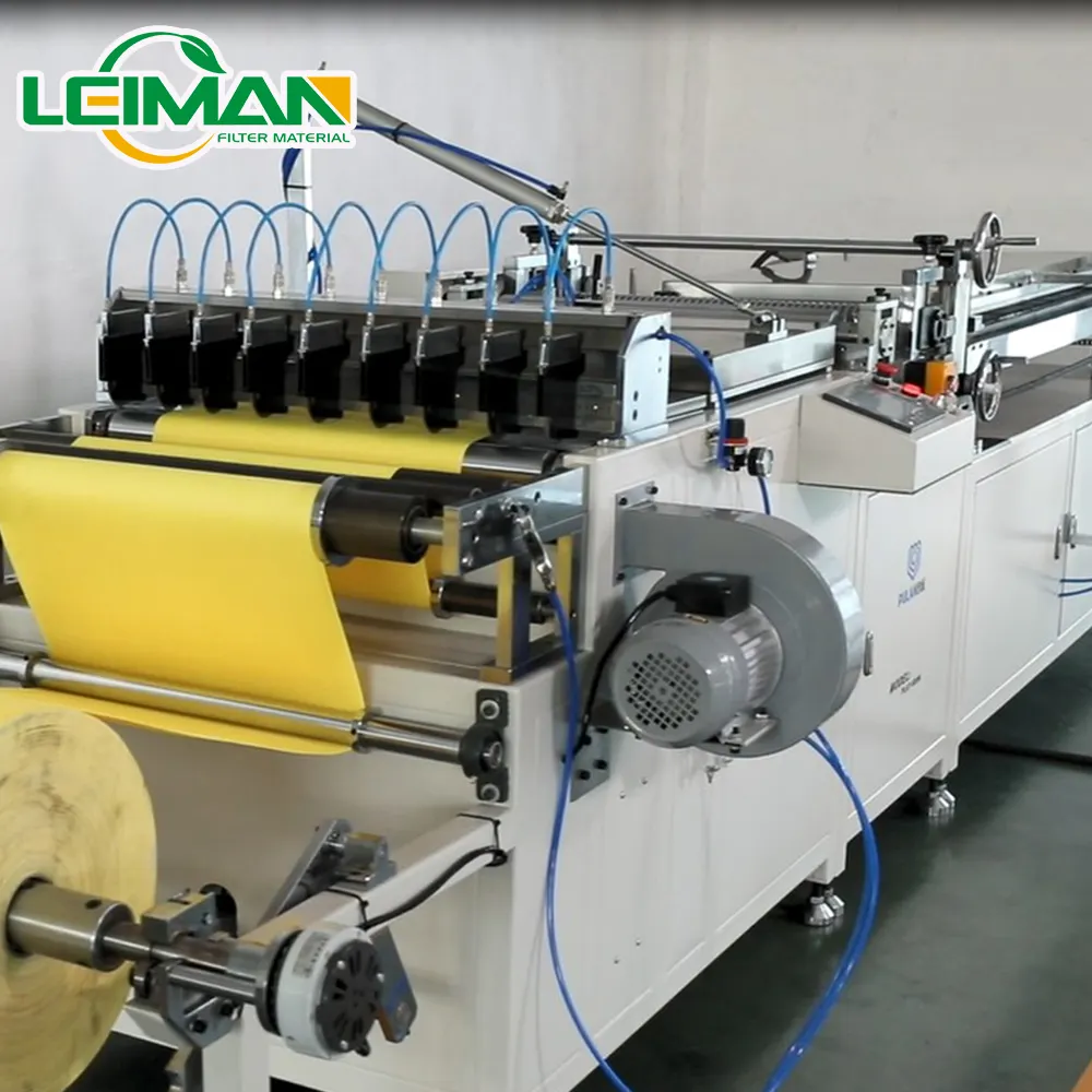 Air filter paper embossing rotary pleating machine