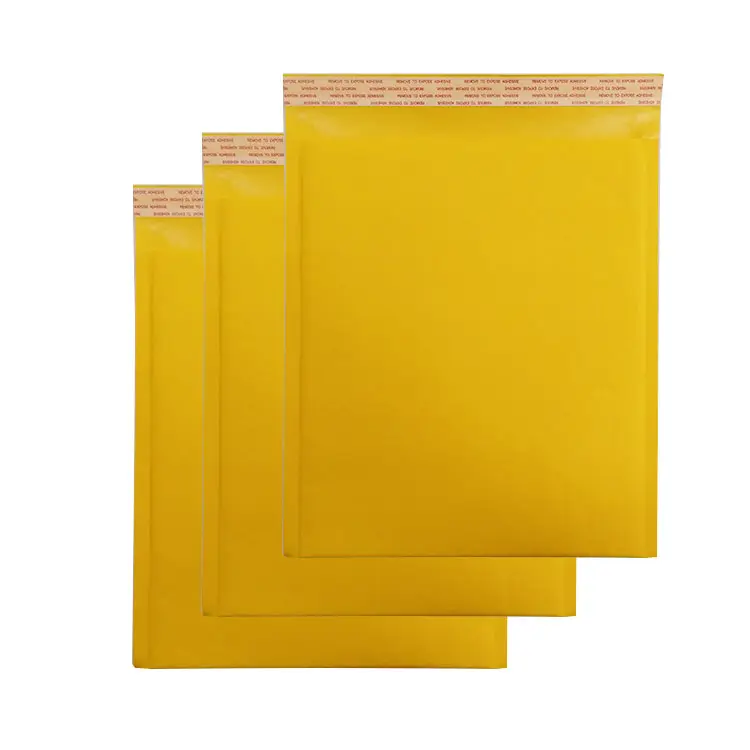 Benutzerdefinierte Papier Umschläge Gelb Kraft Blase Mailer Taschen Für Verpackung Buch