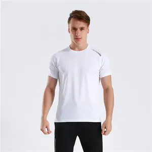 Wholesale customized men's quick dry gym fitness shirt high elasticity breathable sports wear/T-shirt/clothing