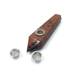 Cristal naturel Tuyau Baguette Cristal <span class=keywords><strong>rouge</strong></span> obsidienne pipes - Product Image 1