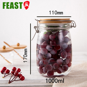 vidrio al por mayor tarro de especias con abrazadera tapa abrazadera de tapas <span class=keywords><strong>para</strong></span> frascos de vidrio de 4 oz - Product Image 1